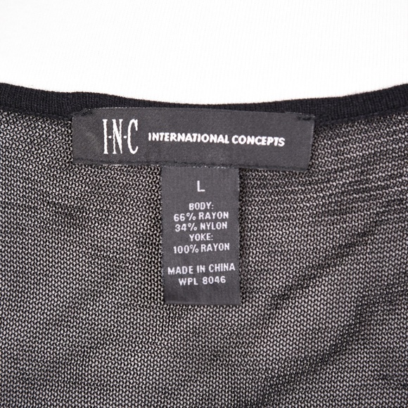 NEW INC Cold Shoulder Top Ruffled Neckline Large - Picture 7 of 8